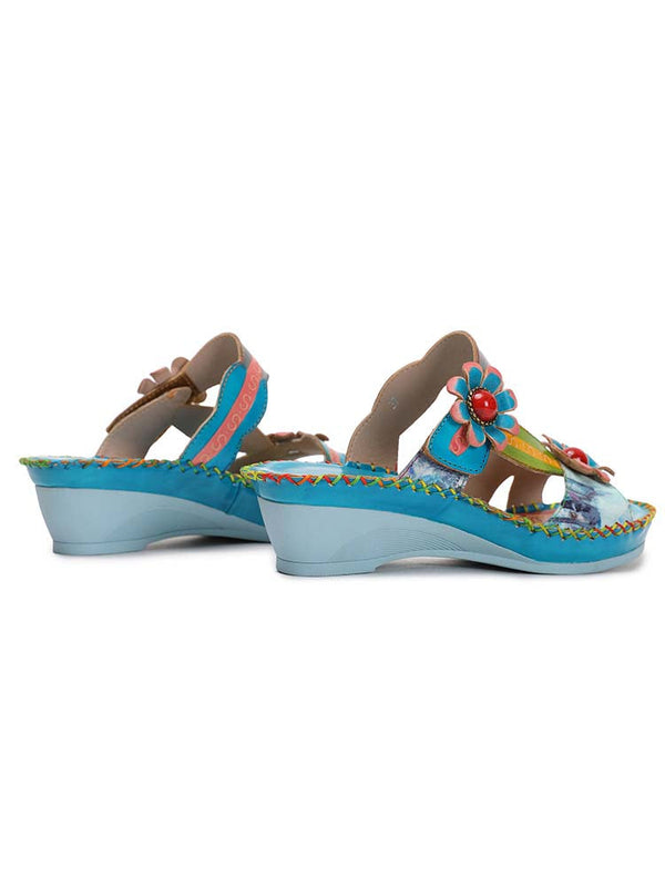 Gwen Floral Embossing Sandals