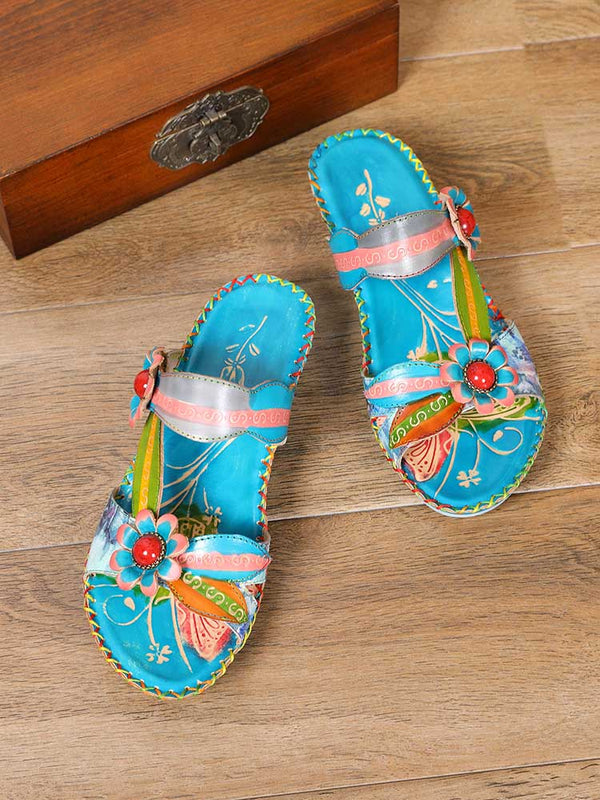 Gwen Floral Embossing Sandals