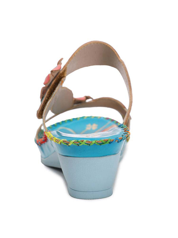 Gwen Floral Embossing Sandals