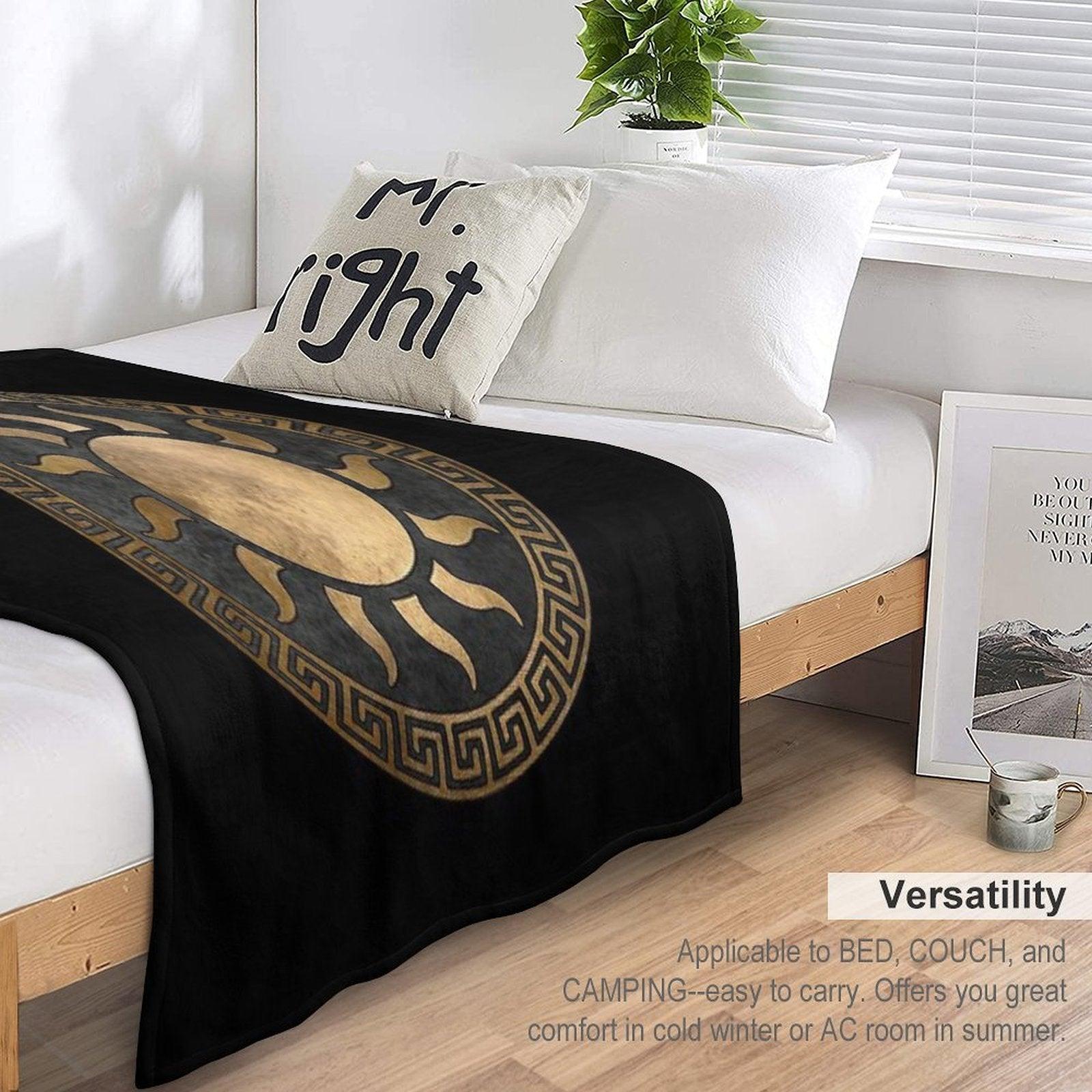 Helios Greek God of The Sun Ancient Symbol Throw Blanket