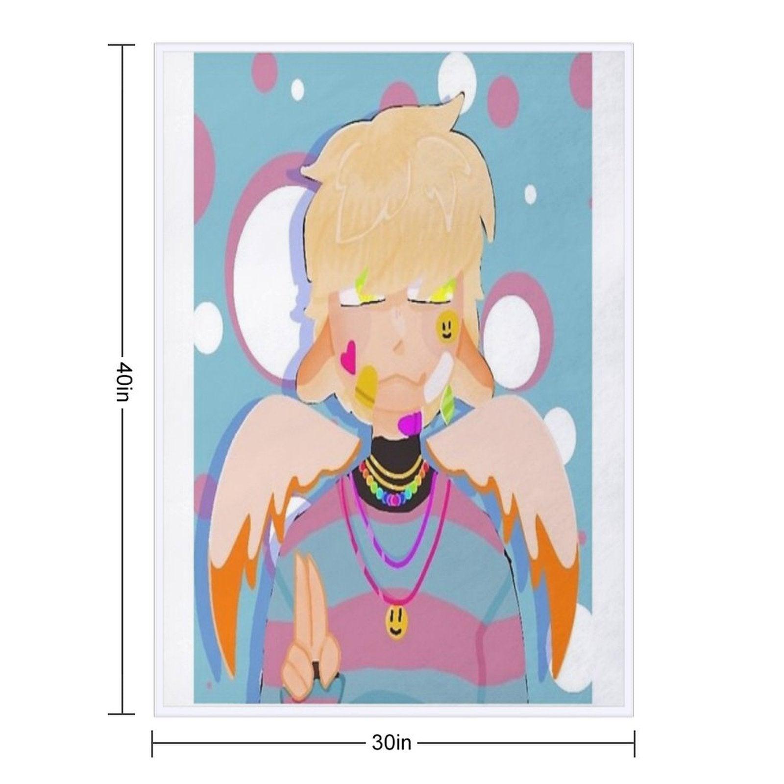 Peaceful Angel Boy Throw Blanket