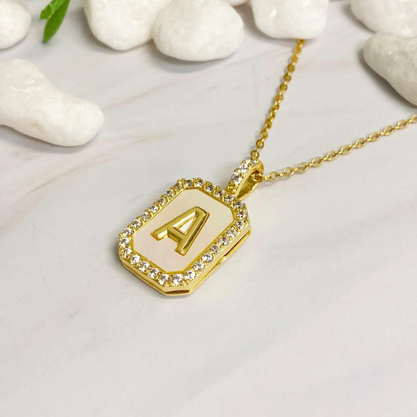 Initial Deco Open Locket Pendant Necklace - Gifts for You 'n Me