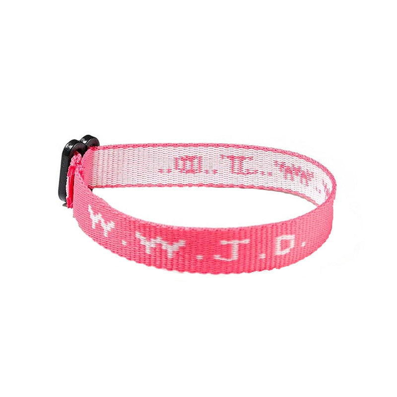 Alphabet Jacquard Printed Wrist Strap Bracelet Strap Unisex WWJD Bracelet Adjustable Bracelet