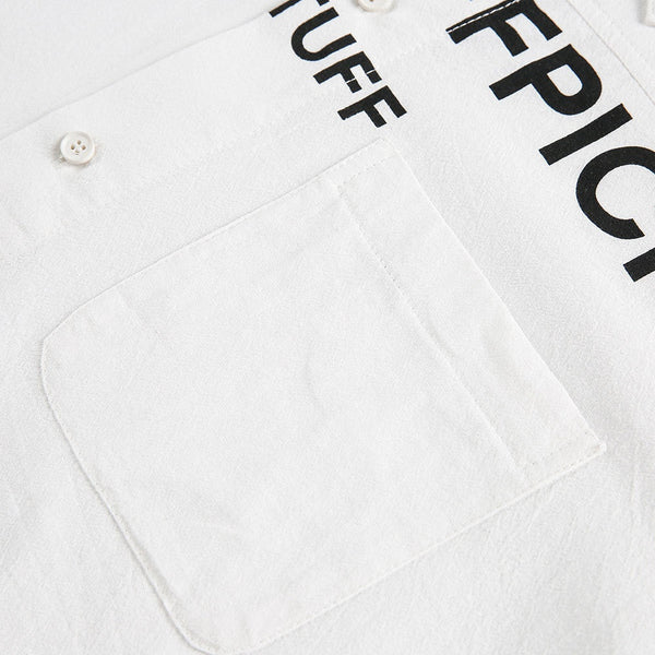 Alphabet Print Short Sleeve Shirt Workwear Japanese Style Loose Casual Design Summer Collar Shirt Men's Trendy