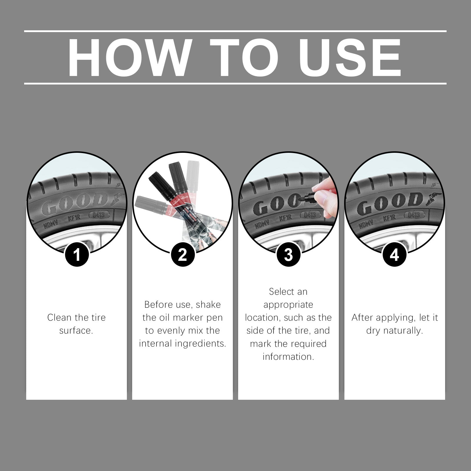 Car Tire Oil Marker Car Tire Paint Graffiti Paint Cool Diy Car Marker