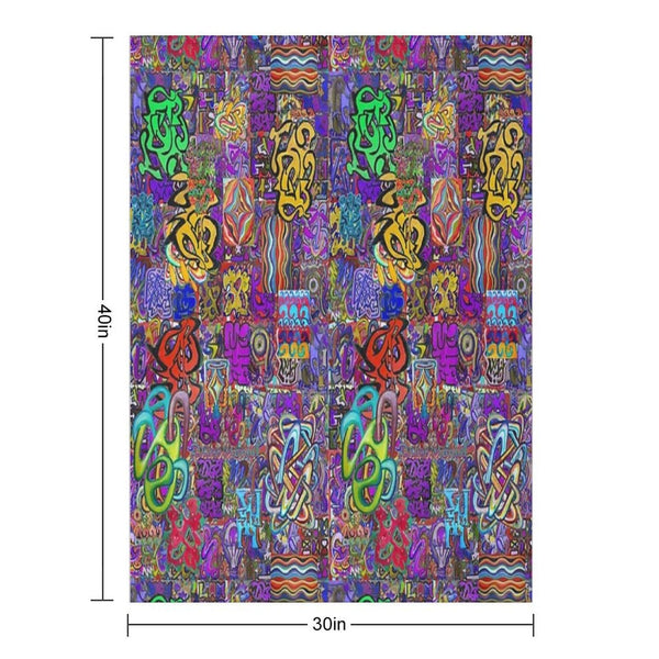 Pop Abstract Easy Care Throw Blanket