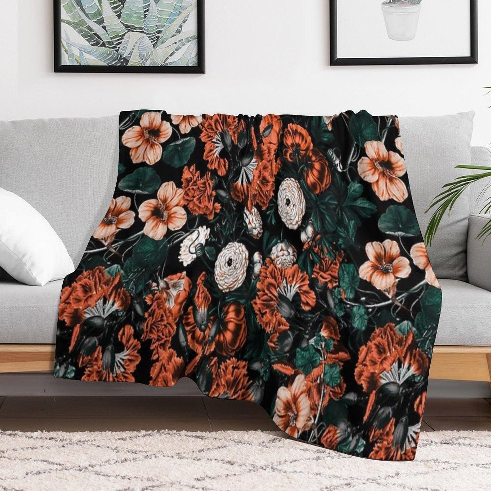 NIGHT FOREST XVII-A Throw Blanket