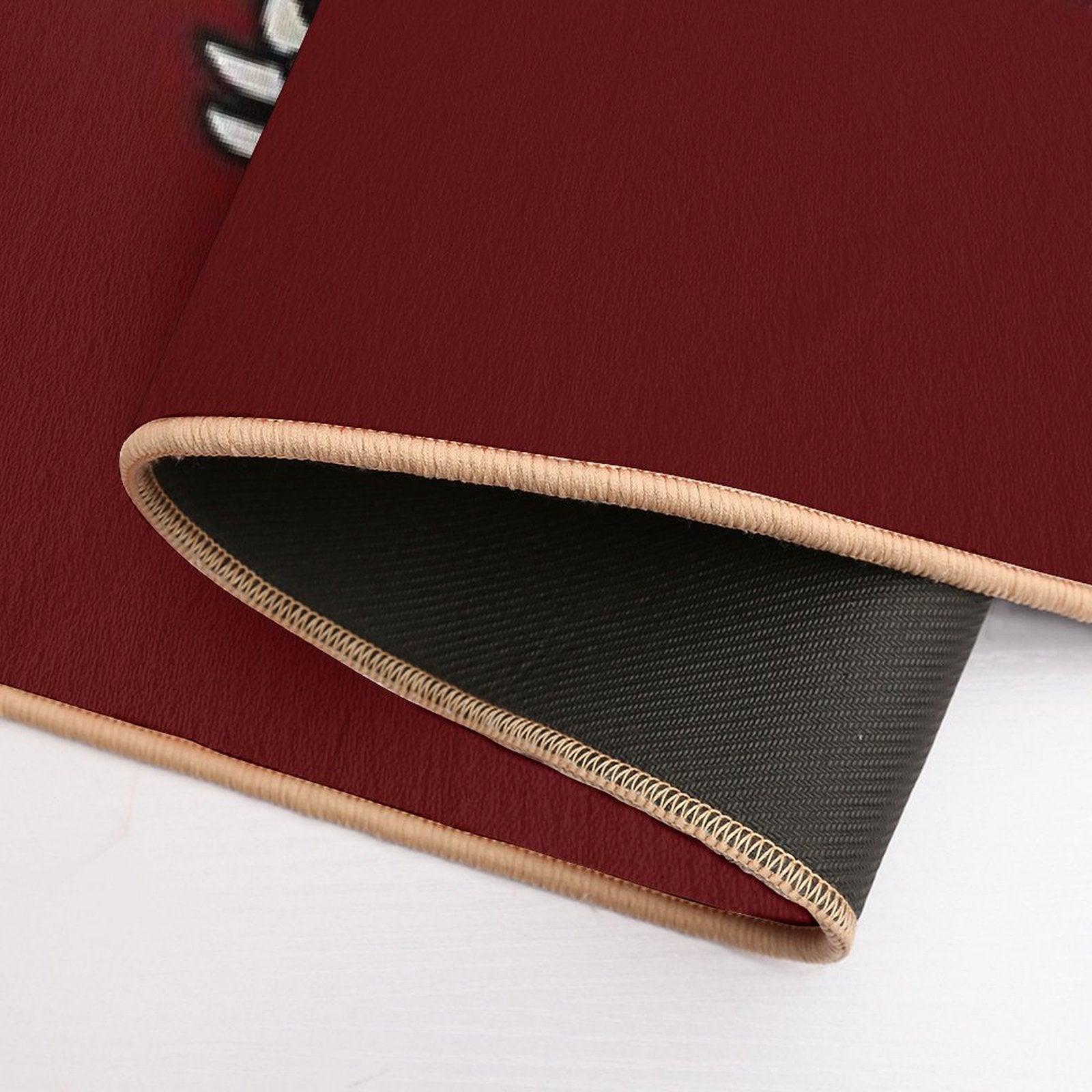 TIBETAN RUG-maroon Bath Mat
