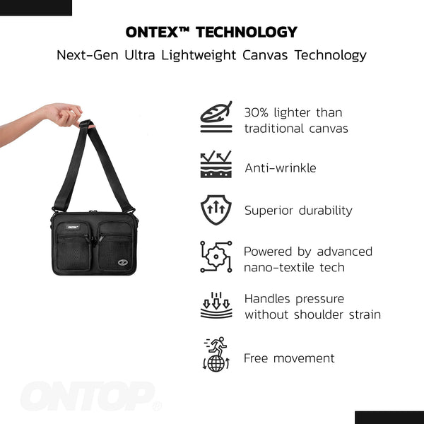 Mesh Double Pocket Crossbody Bag