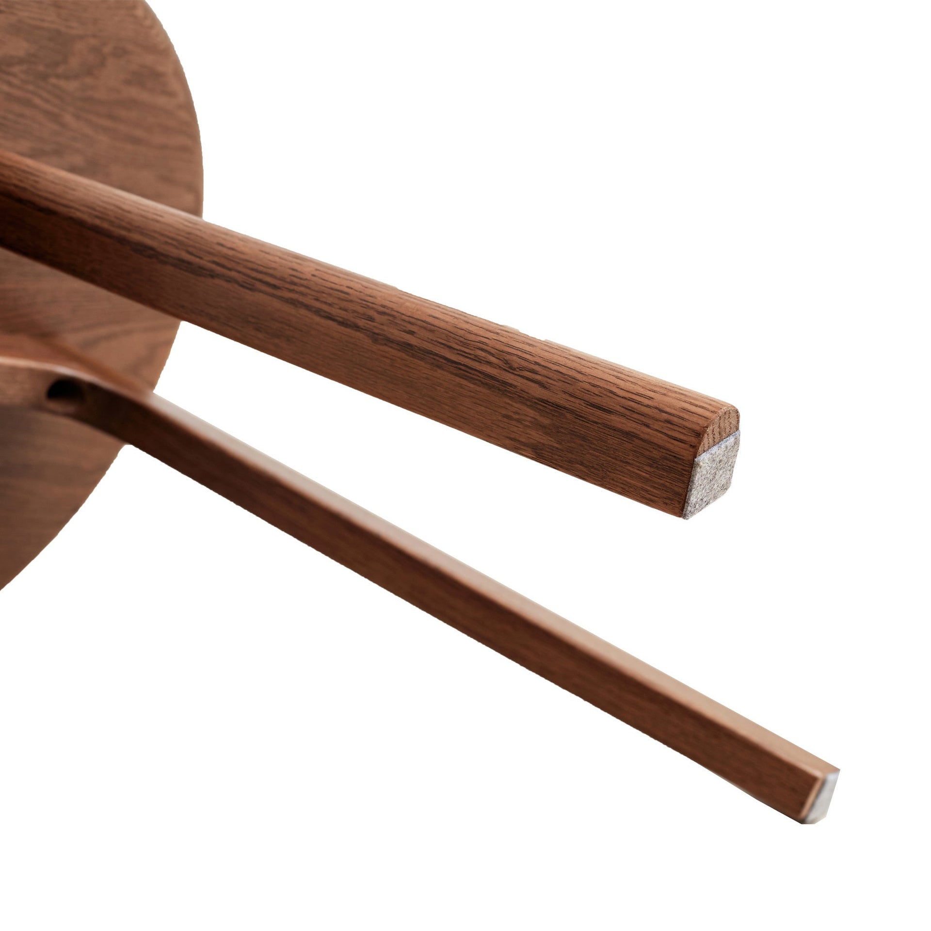 Natural Solid Oak Wood Round End Table BLAKHOM