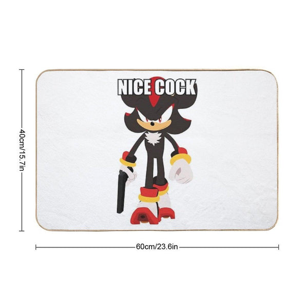 Edgehog with A Weapon 2D Bath Mat