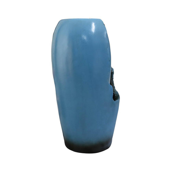 Resin Blue Vase Water Fountain Tabletop with LED