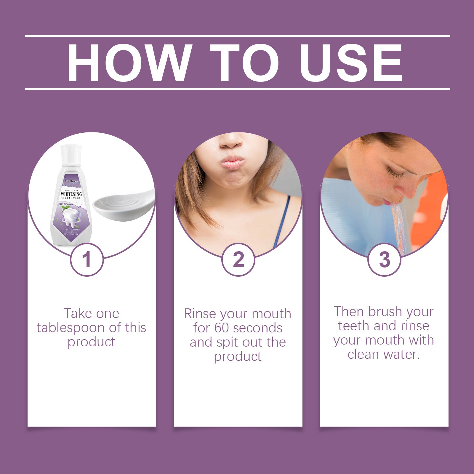 Clean Mint Teeth Mouthwash, Mouth Stain Cleaning Care Gums Smell Fresh And Beautiful Teeth Water