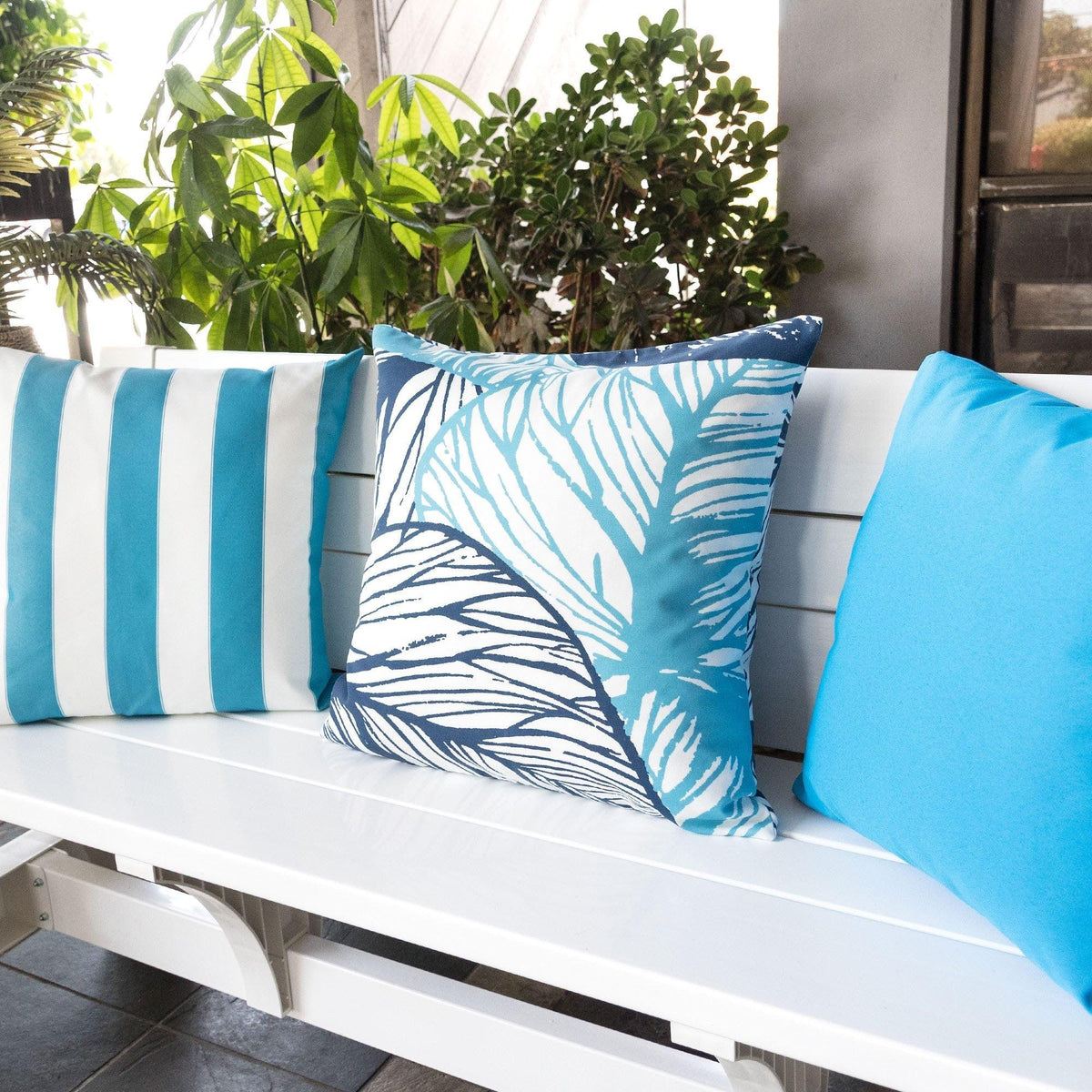 Leaf Vein Outdoor & Indoor Set of 2 Pillows