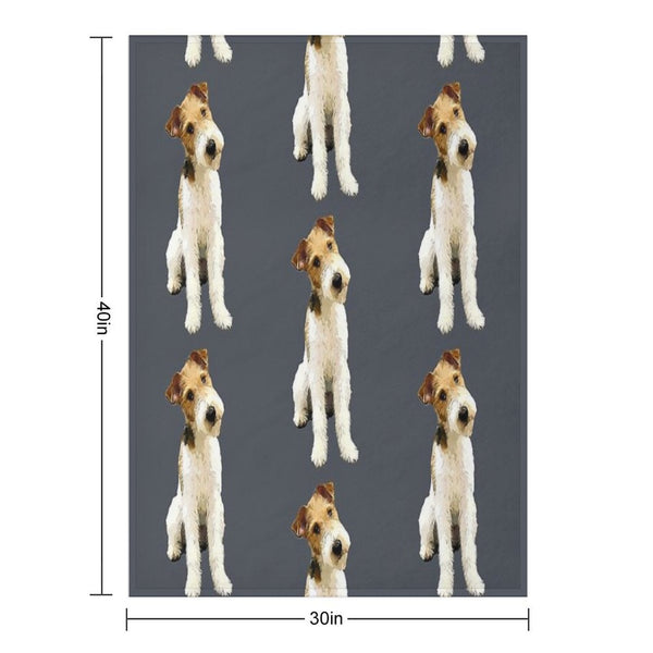 Wire Fox Terrier Head Tilt Eco-conscious Throw Blanket