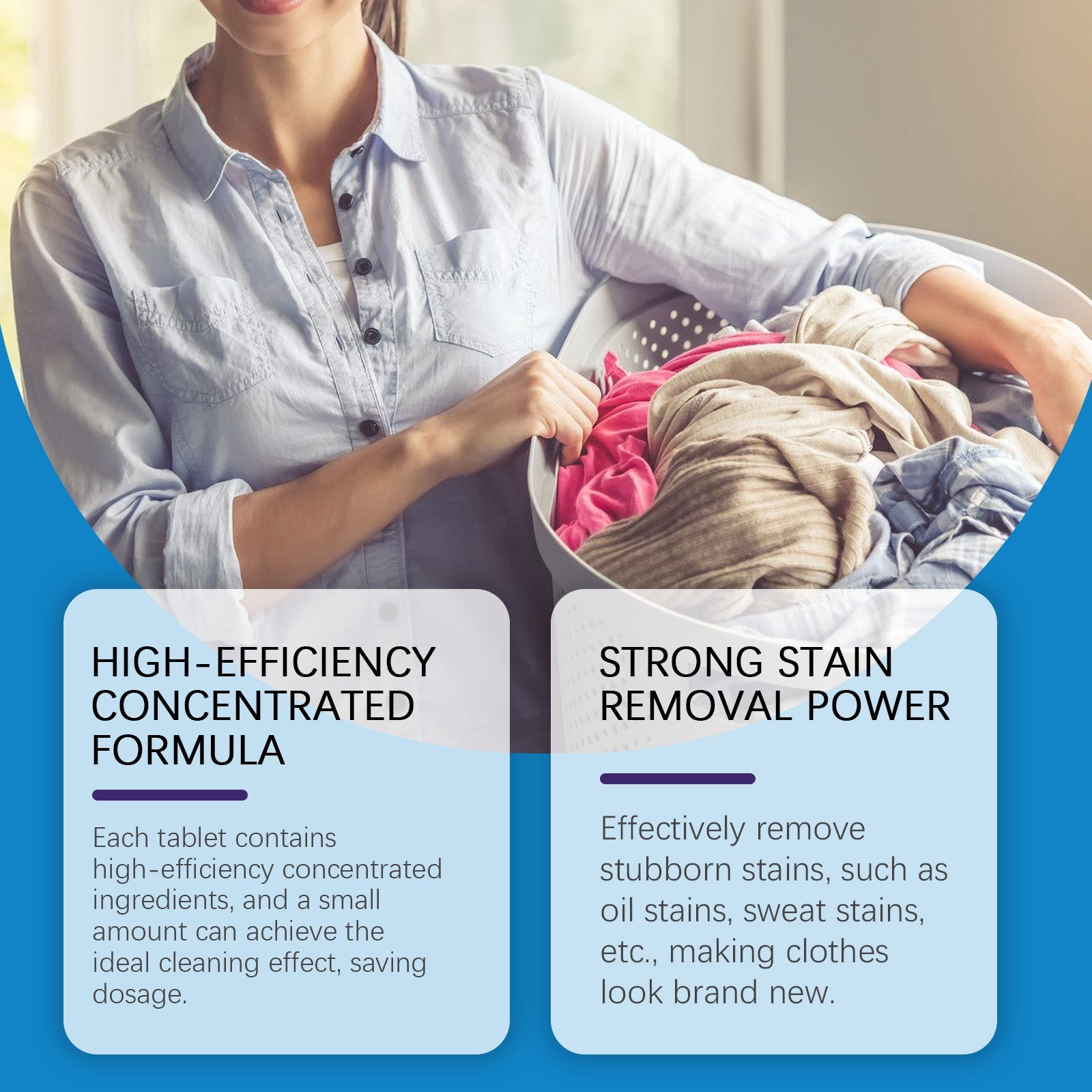 Laundry Tablets For Laundry Cleaning And Stain Removal Convenient Home Care Fabric Long-Lasting Fragrance Laundry Tablets