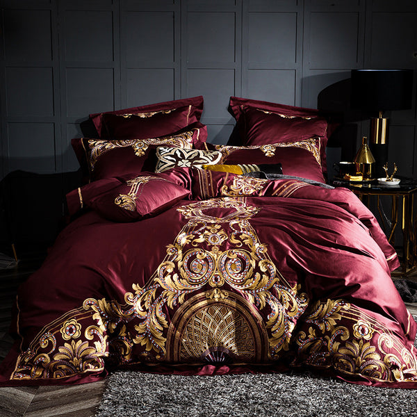 4pcs. or 6pcs. Embroidery Duvet or Quilt Cover Set