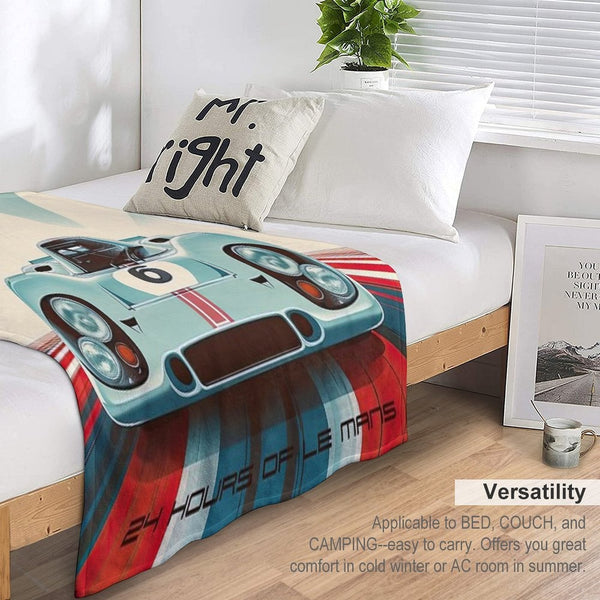 Porsche 917 24 Hours of Le Mans Race Car Premium Throw Blanket