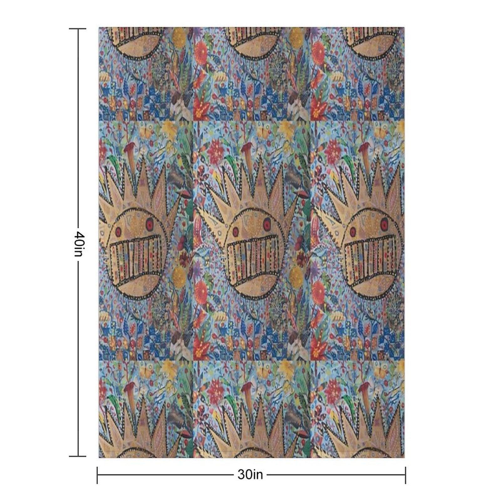 Ween Boognish And Flowers Throw Blanket