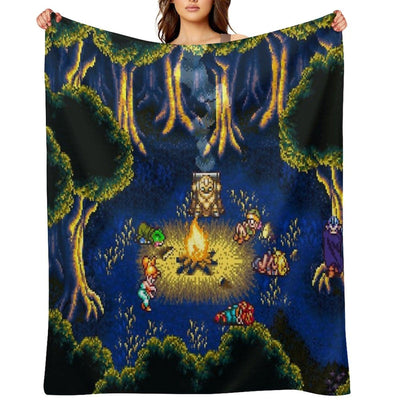 Chrono Trigger Campfire Throw Blanket