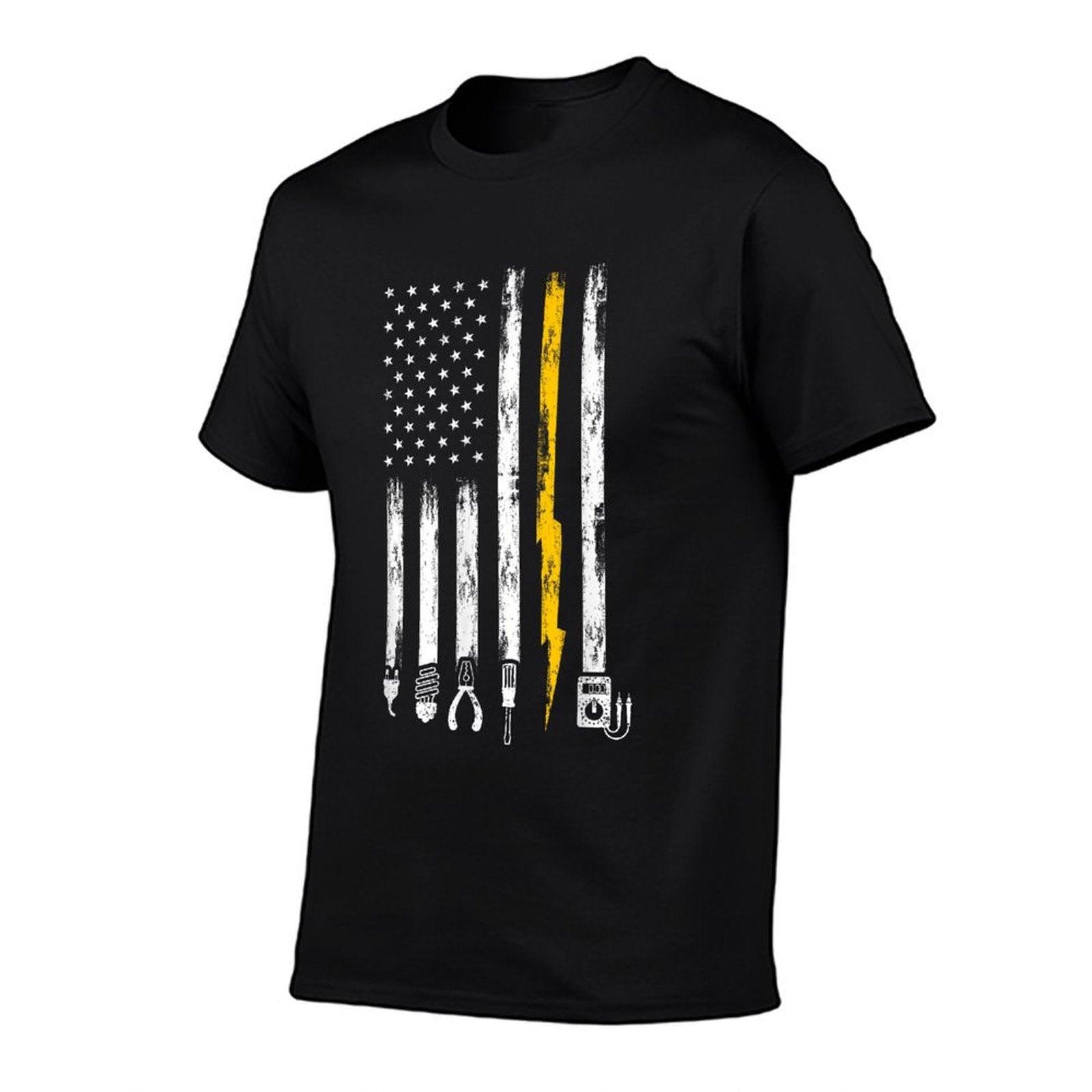 Electrician US Flag Tools for Electricians T-Shirt
