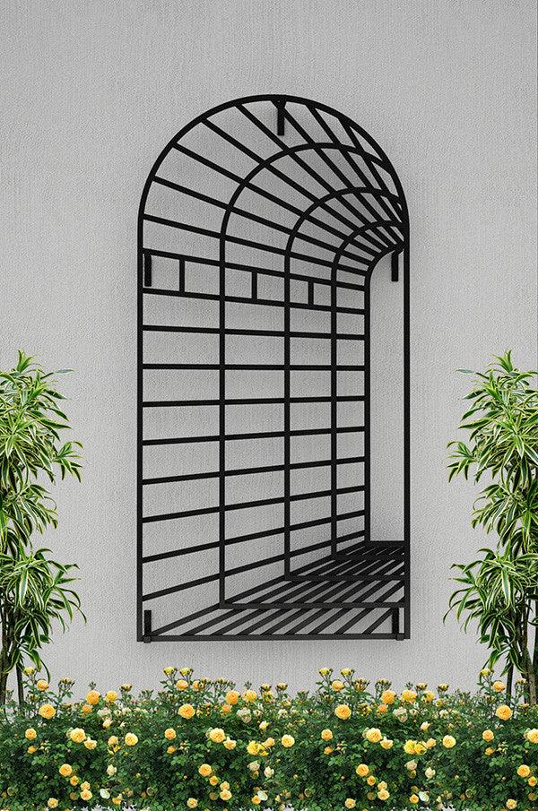 Three Panel Brown Brown Black Three Panel European Garden Arch Wall Decor