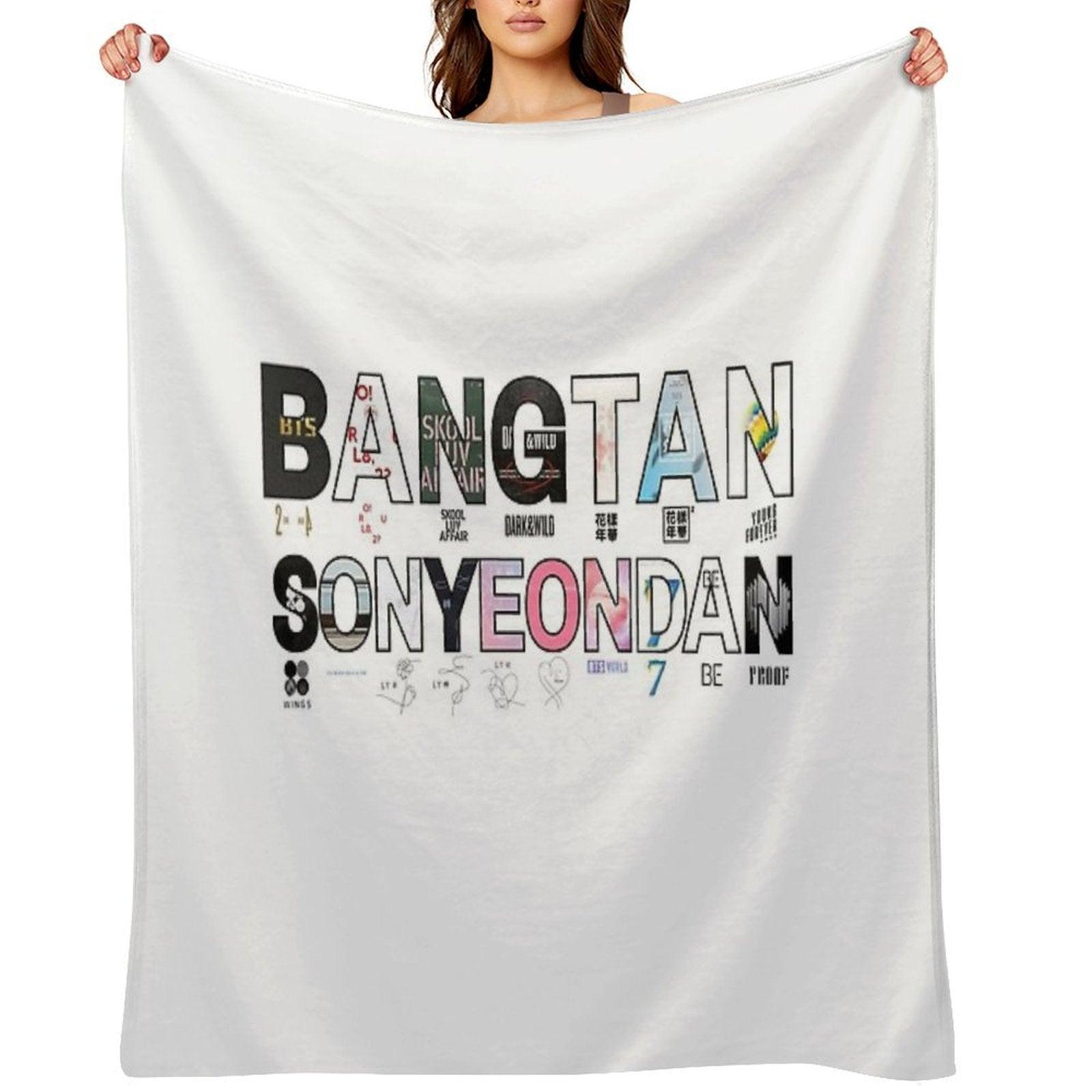 BANGTAN SONYEONDAN BTS Album Cover Design – BTS Discography Fan Art Throw Blanket