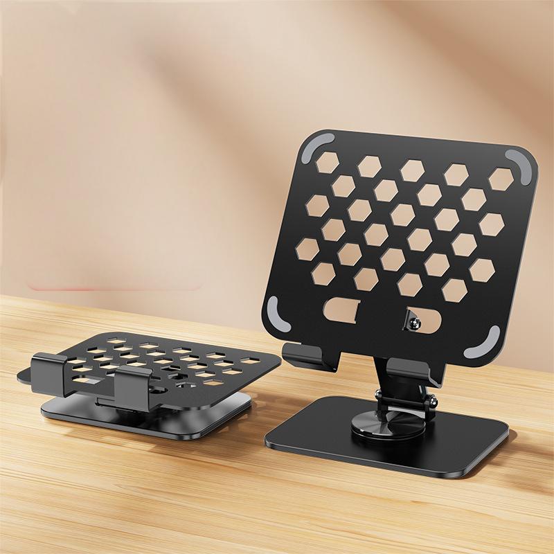 Tablet stand 360 degree rotating folding all metal live streaming learning iPad universal stand for tablets and smartphones
