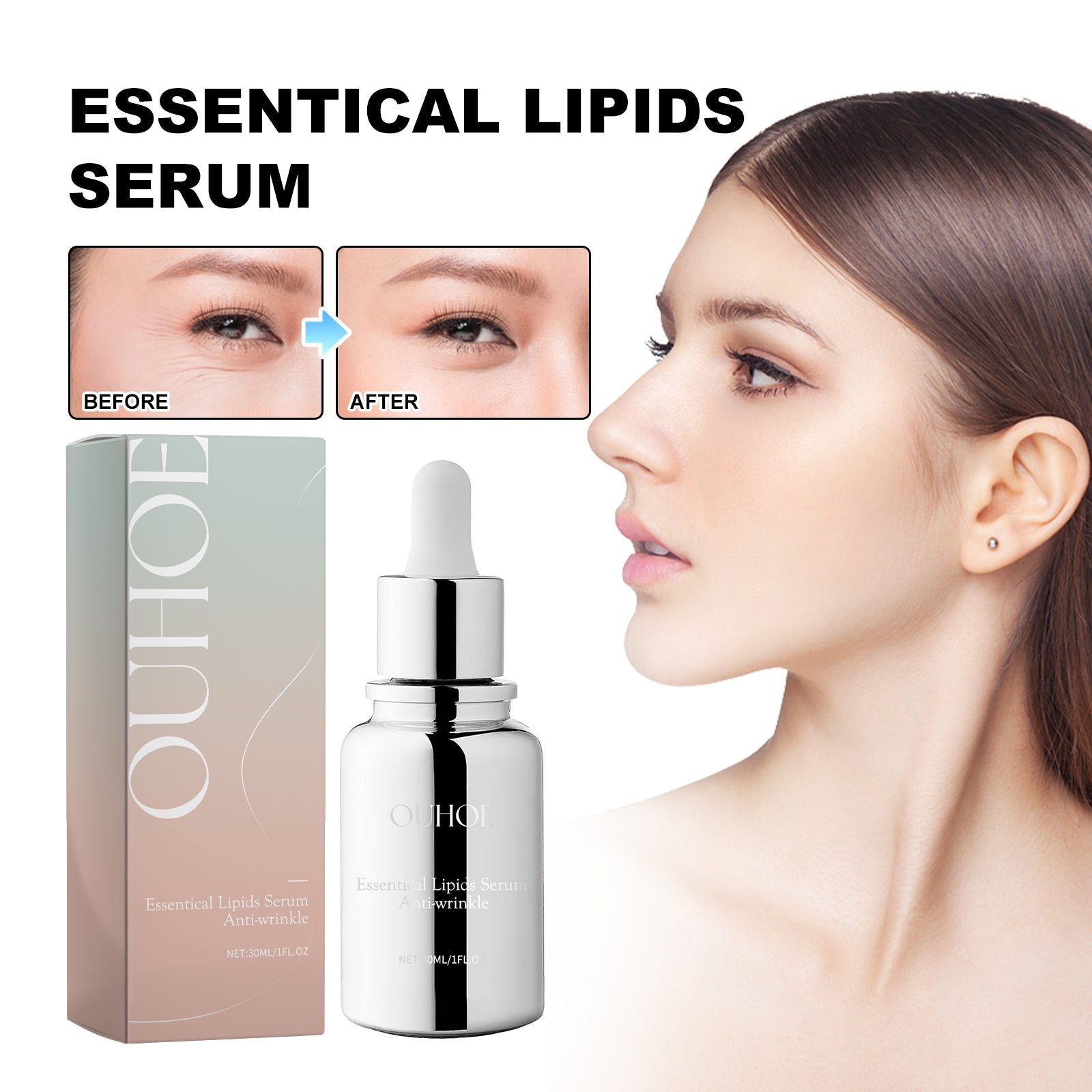 Essentical Lipids Serum, The Face Tightens The Fine Lines Of The Eyes Of The Law Wrinkles The Skin Anti-Wrinkle And Anti-Aging