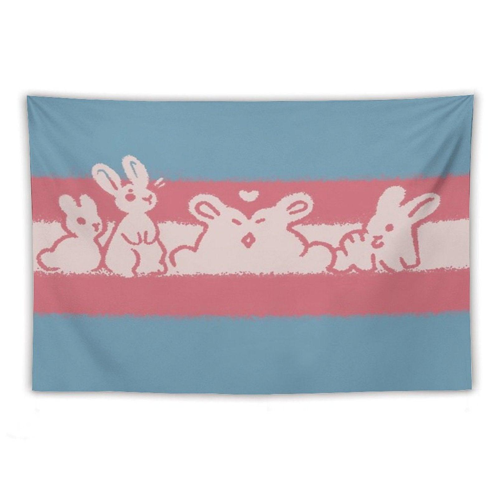 Trans Bun Flag Tapestry