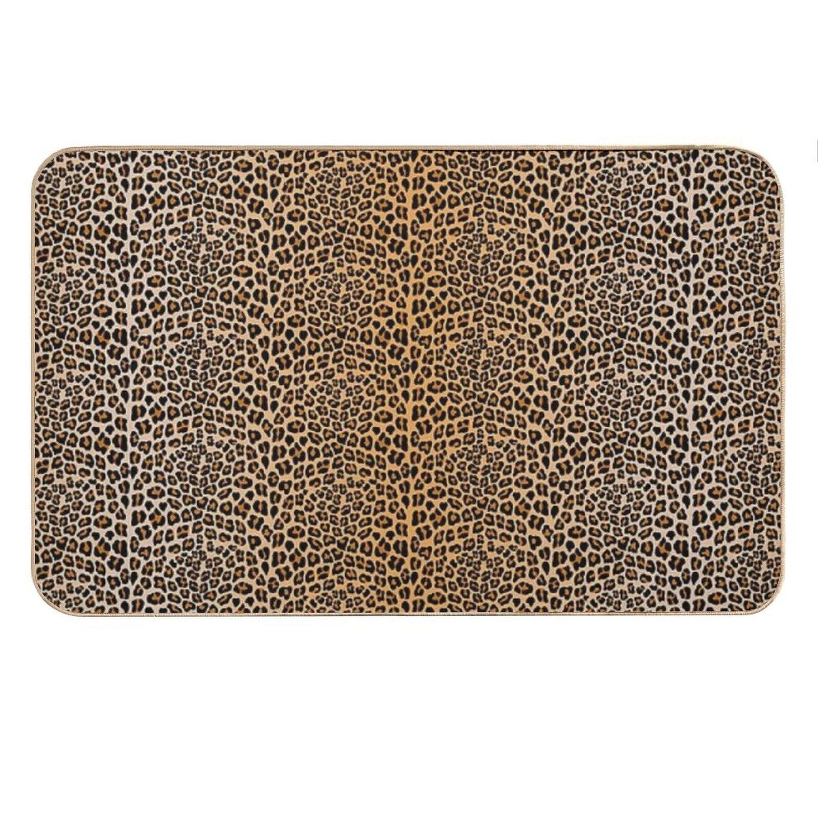 Trendy Leopard Print Aesthetic – Wild Animal Pattern Design Bath Mat