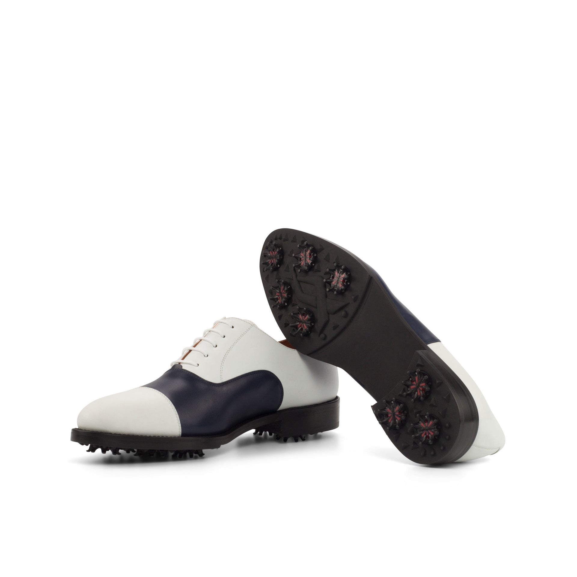Vivessa - leather oxfords golf shoes in Black & White