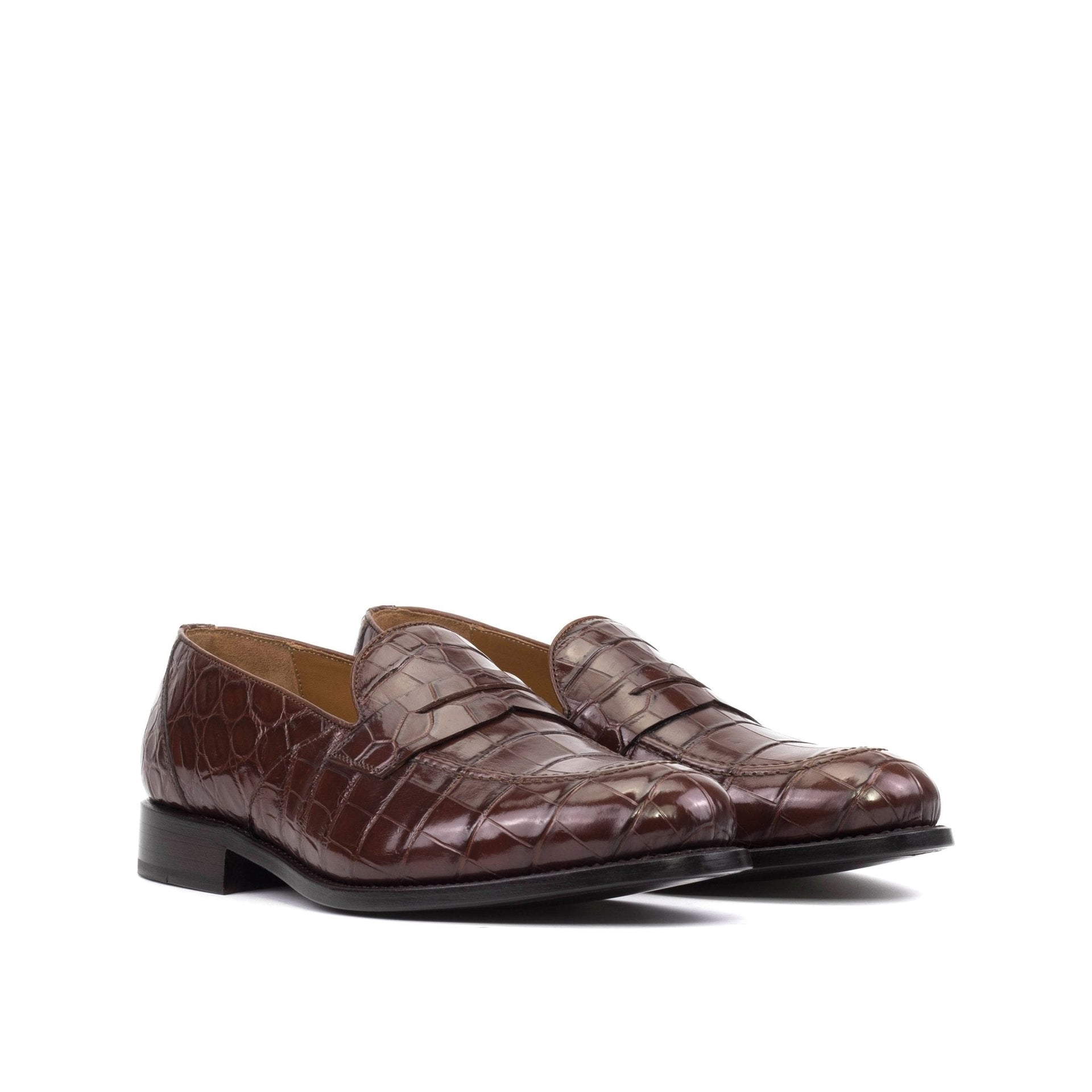 Dralyon - Real Exotic Crocodile/alligator skin leather red bottoms loafers