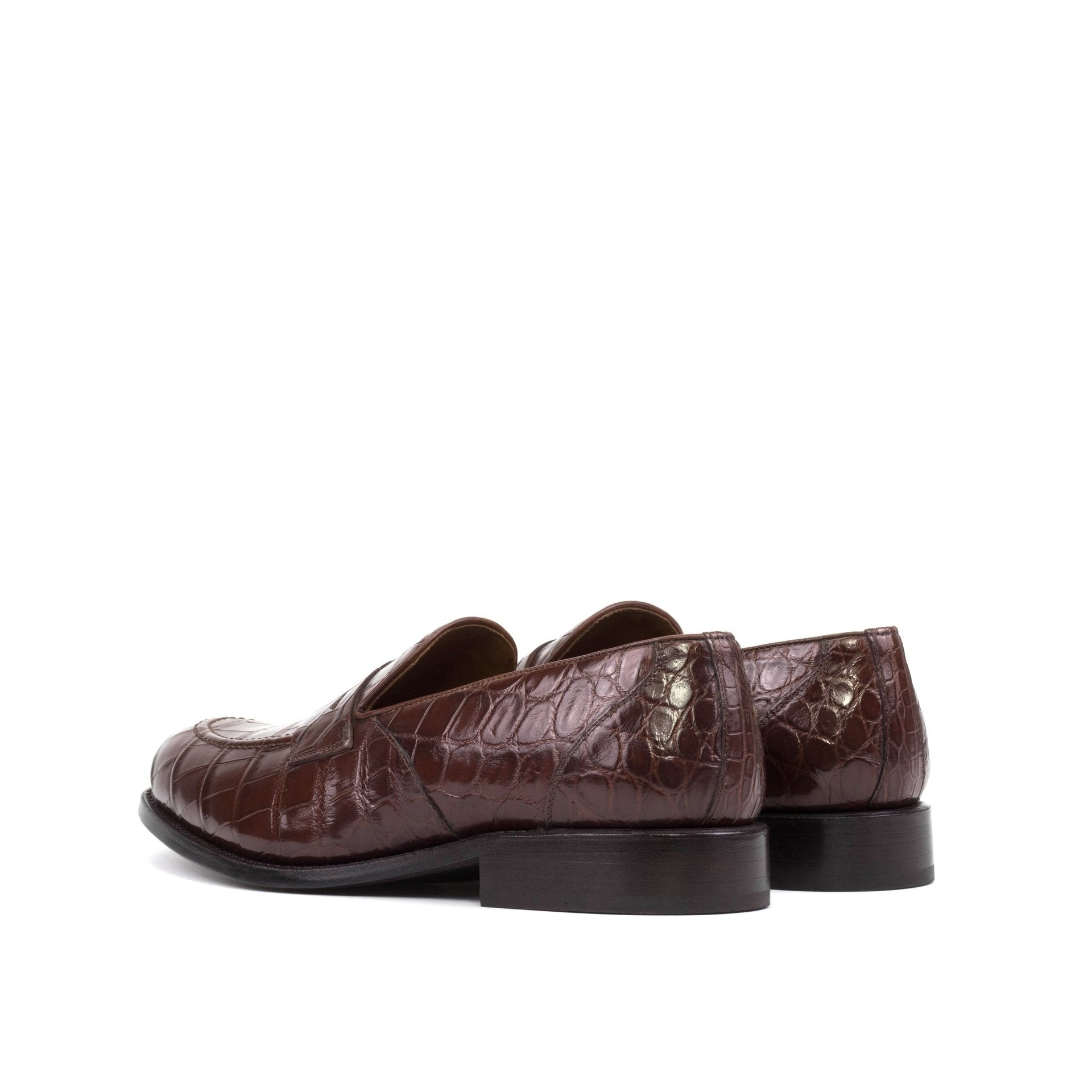 Dralyon - Real Exotic Crocodile/alligator skin leather red bottoms loafers