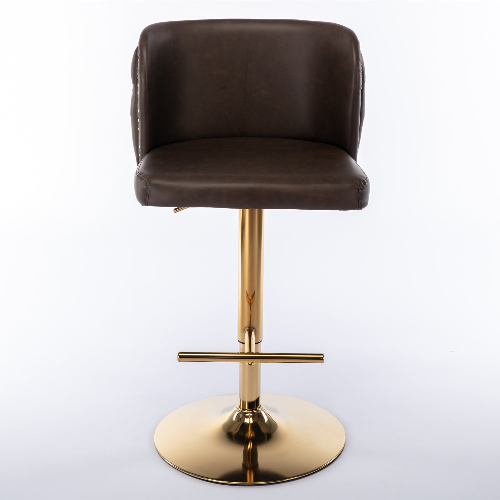 Furniture, Swivel Barstools Adjusatble Seat Height, Modern PU Upholstered Bar Stools