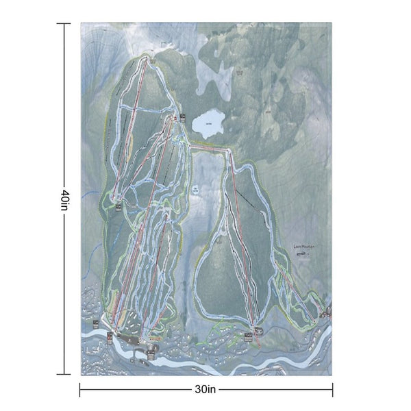 Loon Mountain Resort Trail Map Anti-pilling Throw Blanket