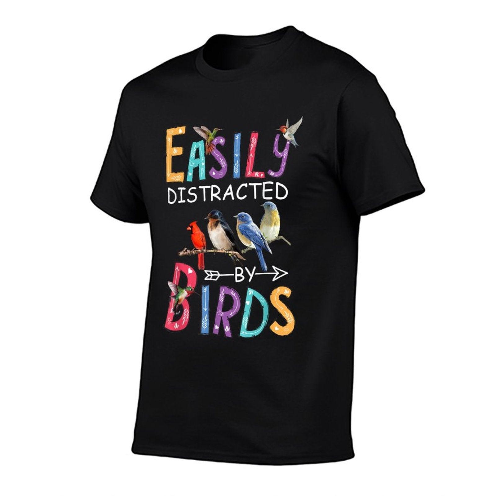 Easily Distracted By Birds Funny Bird T-Shirt