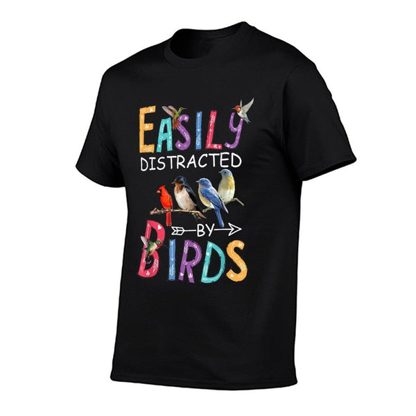 Easily Distracted By Birds Funny Bird T-Shirt