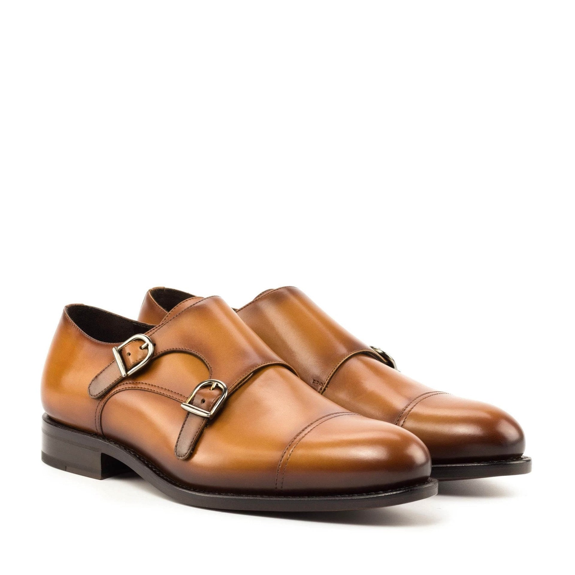 Laspa  - Classic double monk strap dress shoes for men