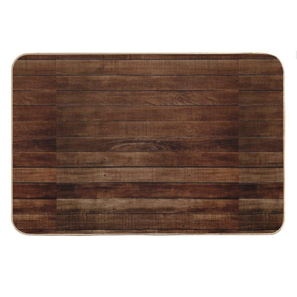 Dark Brown Wood Bath Mat
