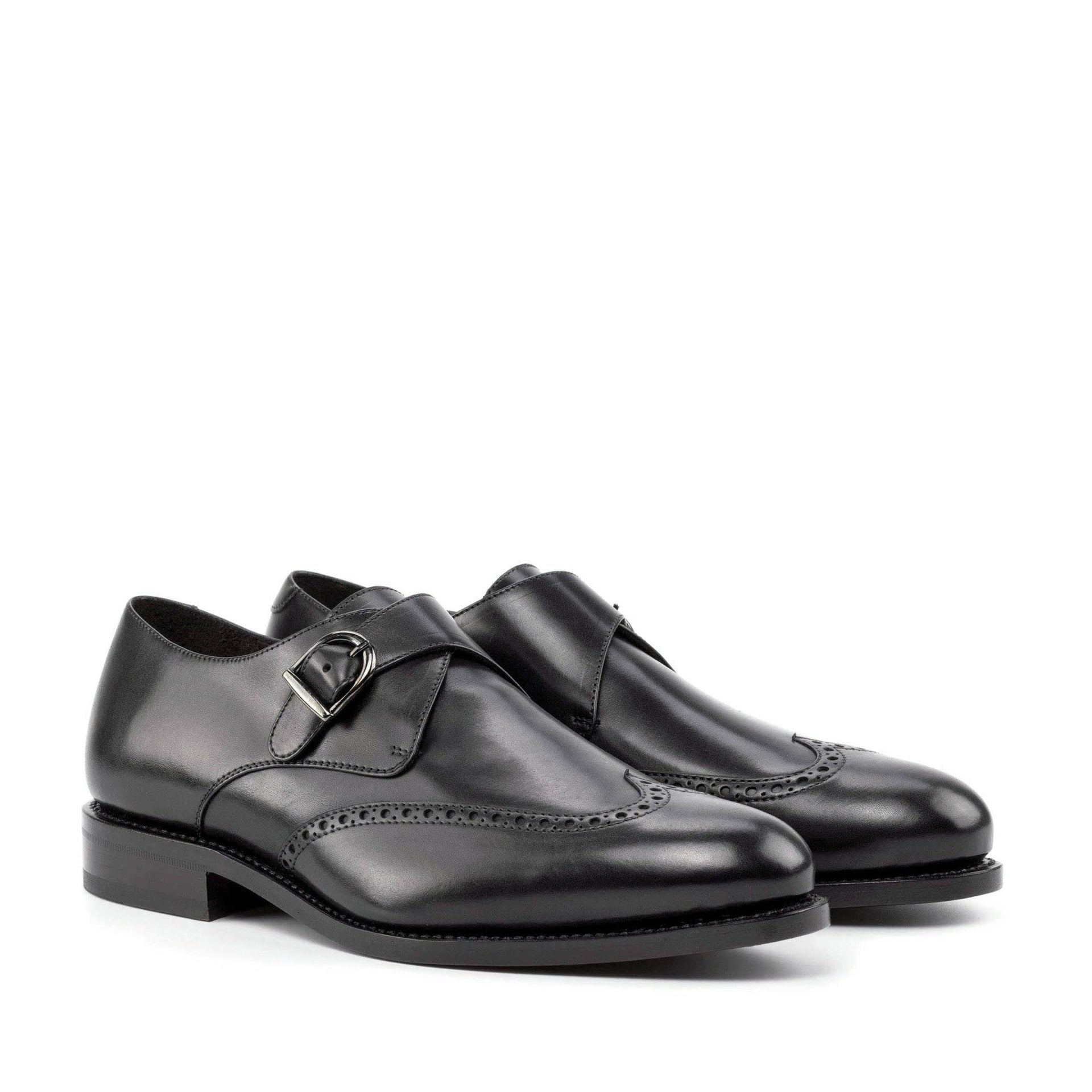 Laspa2  - Classic single monk strap formal dress shoes for men