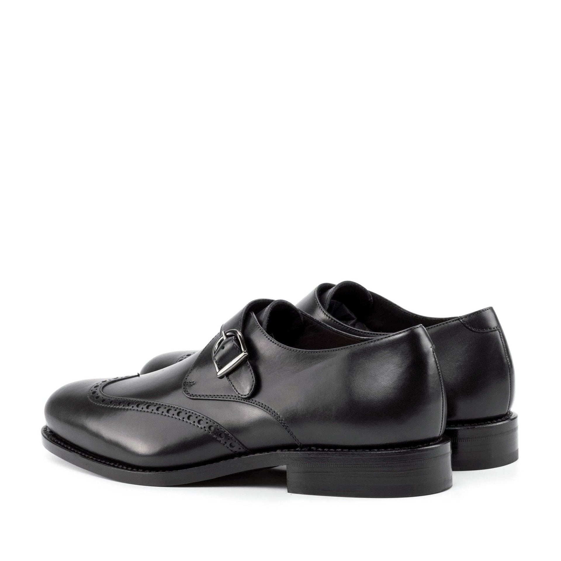 Laspa2  - Classic single monk strap formal dress shoes for men