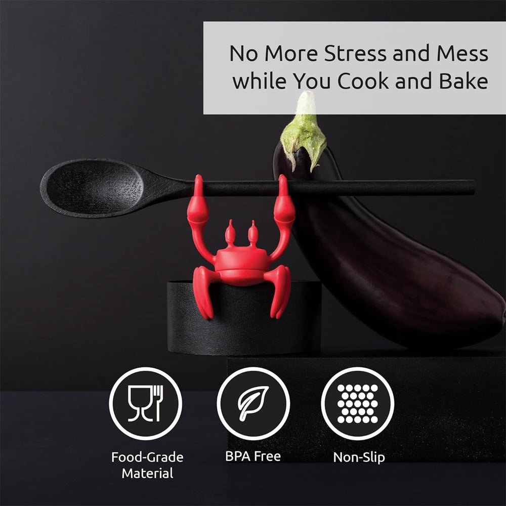 Crab pot edge clip crab silicone tableware holder spoon holder steam radiator anti slip spoon holder anti overflow device