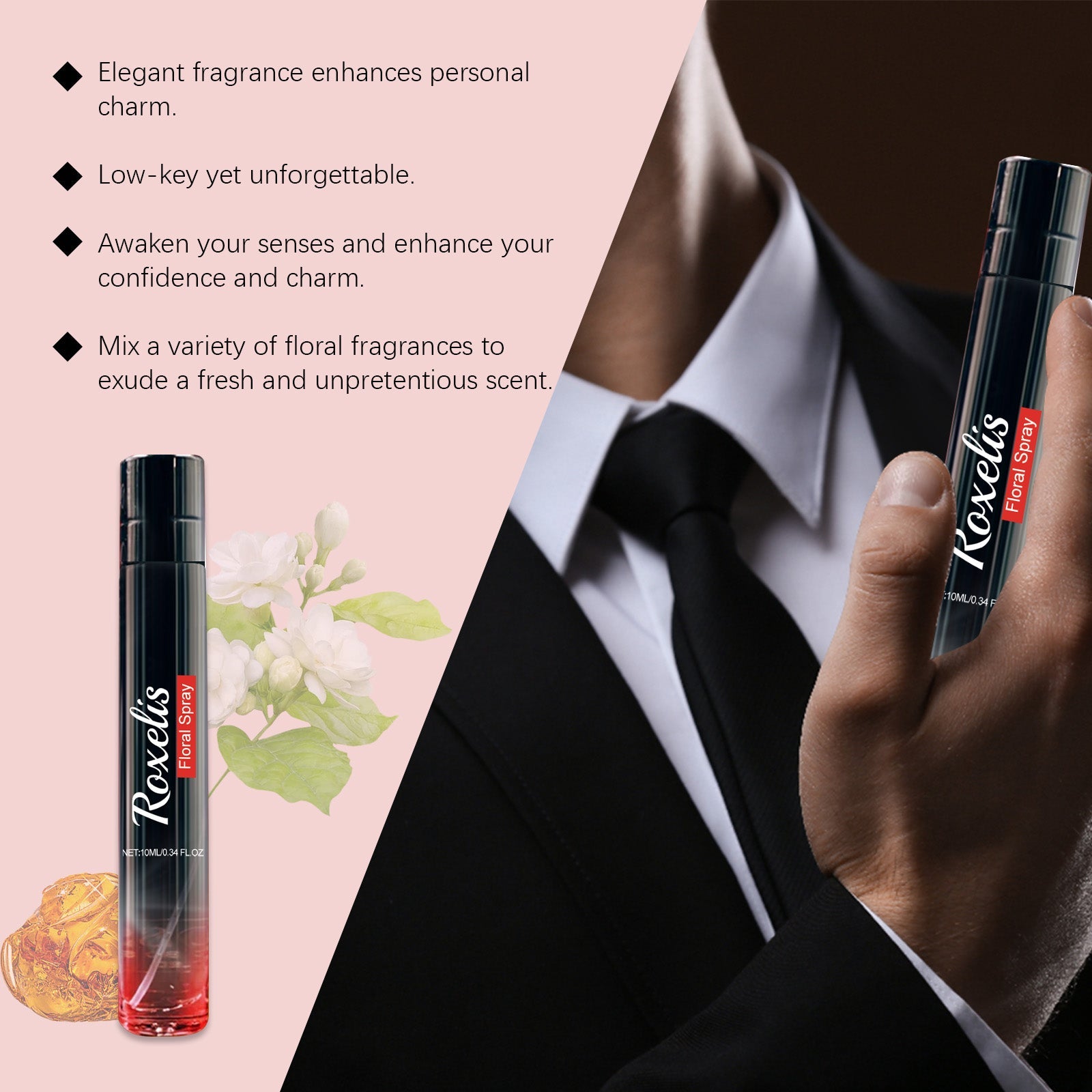 Charm Perfume Spray Natural Fresh Lasting Charm Temperament Amber Fragrance Light Elegant Body Perfume