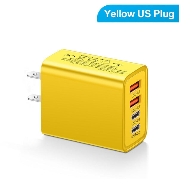 2.4A 2PD+2USB mobile phone charger charging head, American standard, European standard, British standard, travel charging head
