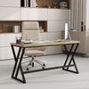 59 Inch Computer Desk with Heavy-duty Metal Frame and Crossbar-Gray