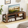 59 Inch Console Storage Entertainment Media Wood TV Stand-Walnut