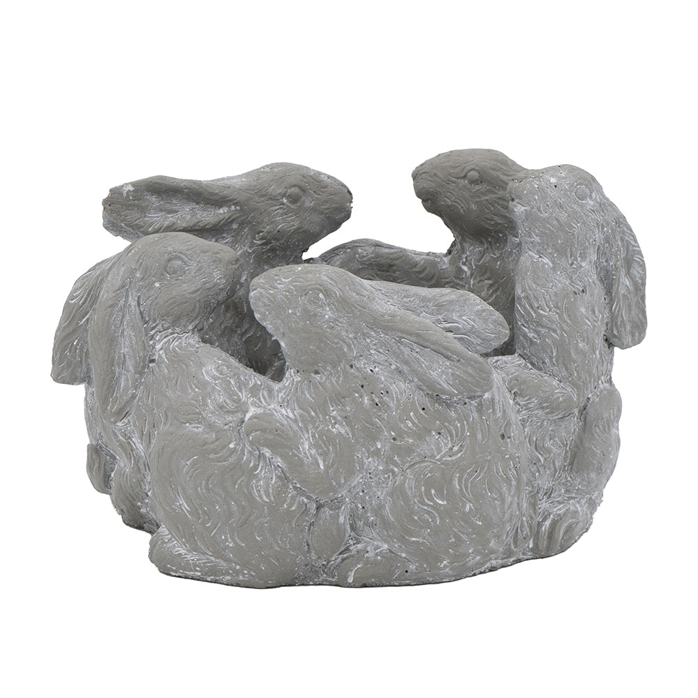 10x8x6.5' 5 Bunny Cement Planter