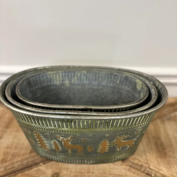 Iron storage box for Christmas - SET of 3 VagabondVintage