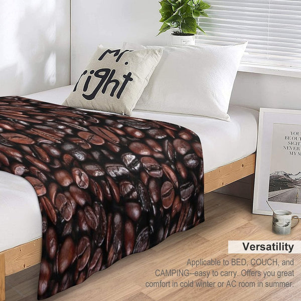 Coffee Beans Background Compact Throw Blanket